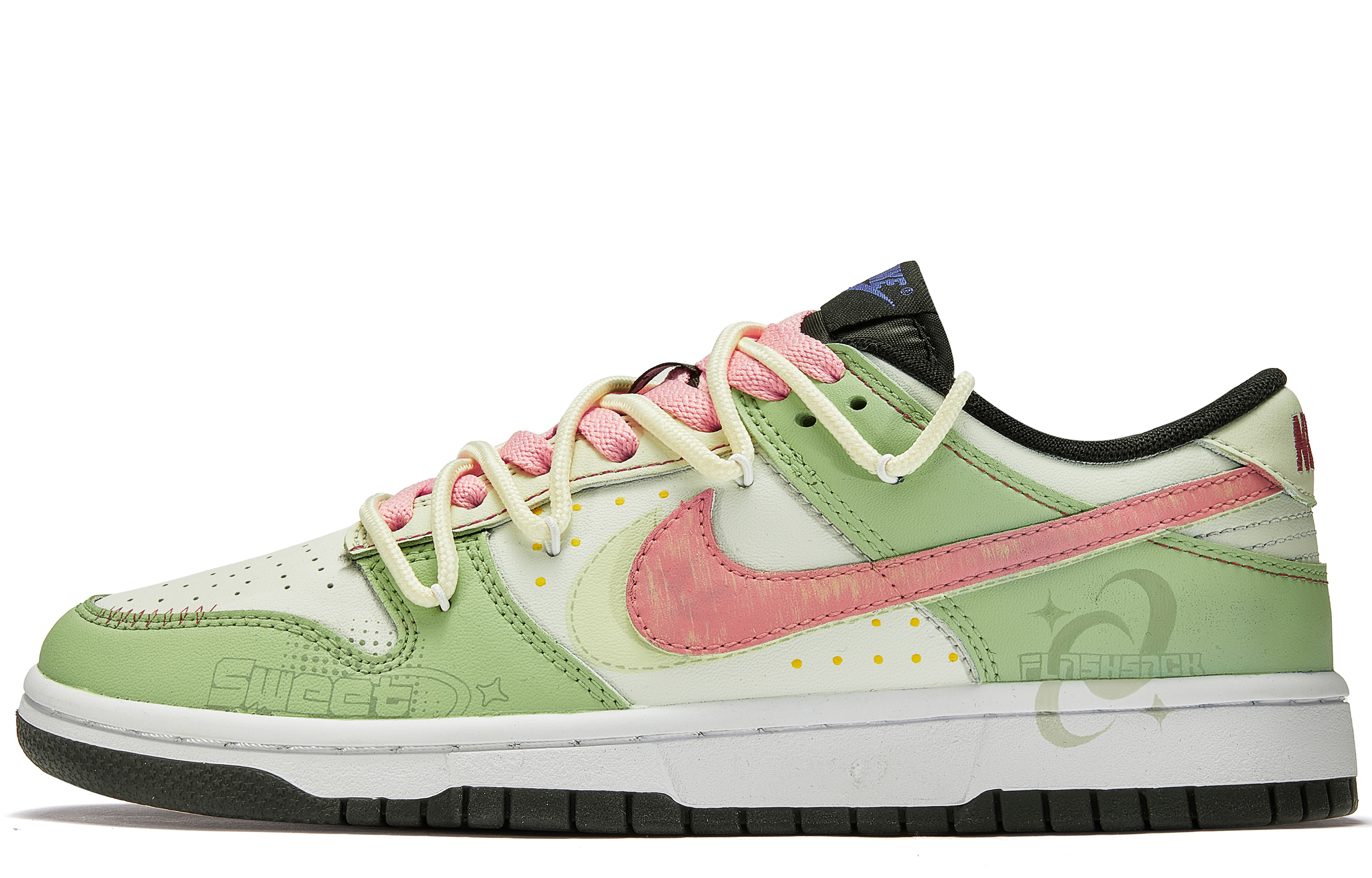 

Кроссовки Nike Dunk Skateboarding Shoes Men Low-top Green/Pink, зеленый/розовый