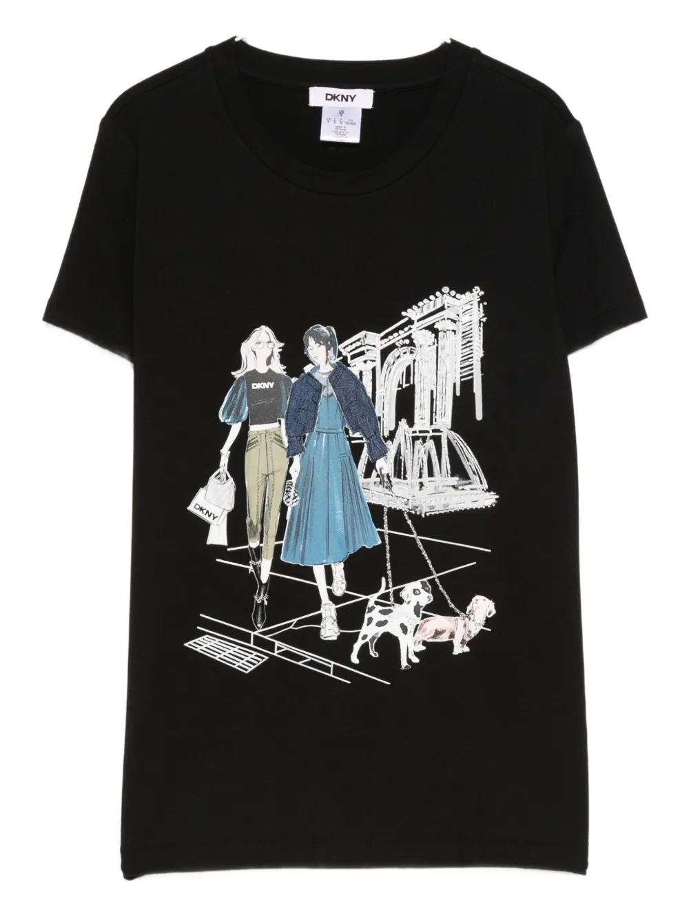 

Футболка с графическим принтом Dkny, черный