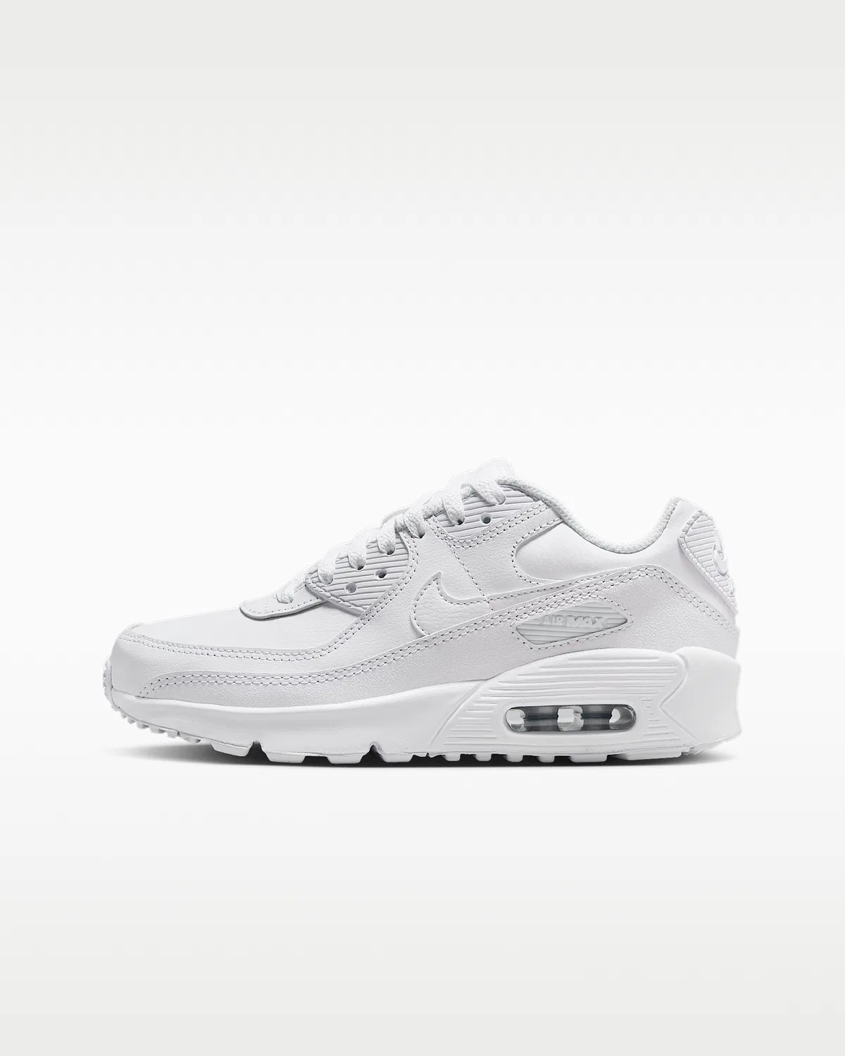 Детские кроссовки Nike Air Max 90 LTR, White/Metallic Silver/White/White