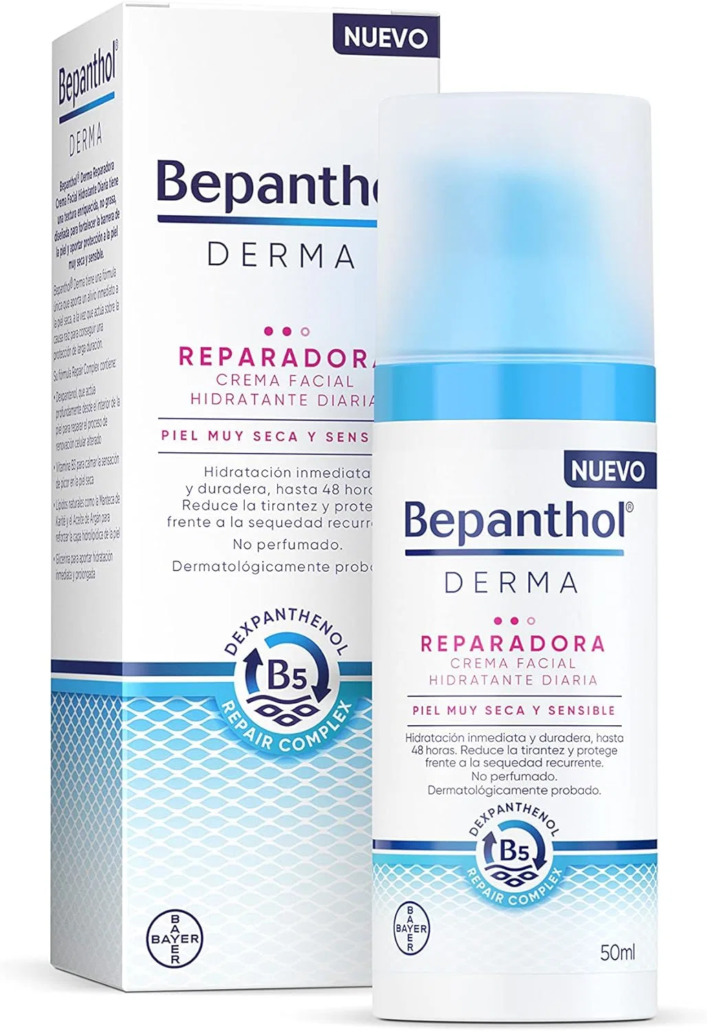 Крем для лица Bepanthol — Увлажняющий Derma Repair для очень сухой и чувствительной кожи, 50 мл