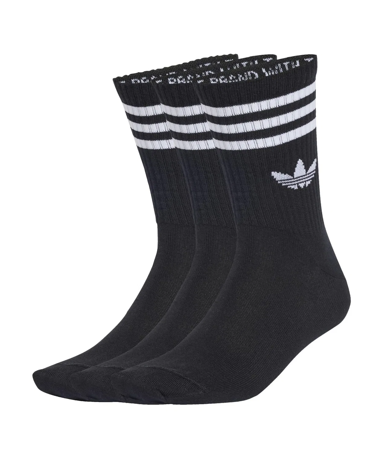 Носки-гольф 3 пары adidas Crew Socks чёрные