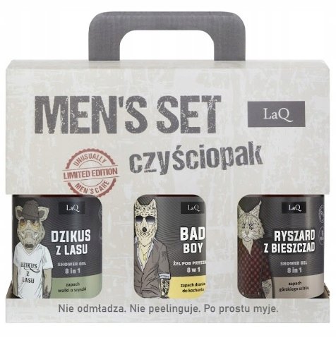 

МУЖСКОЙ ЧИСТЯЩИЙ НАБОР LAQ BLACK BOAR, BAD BOY, RYSZARD