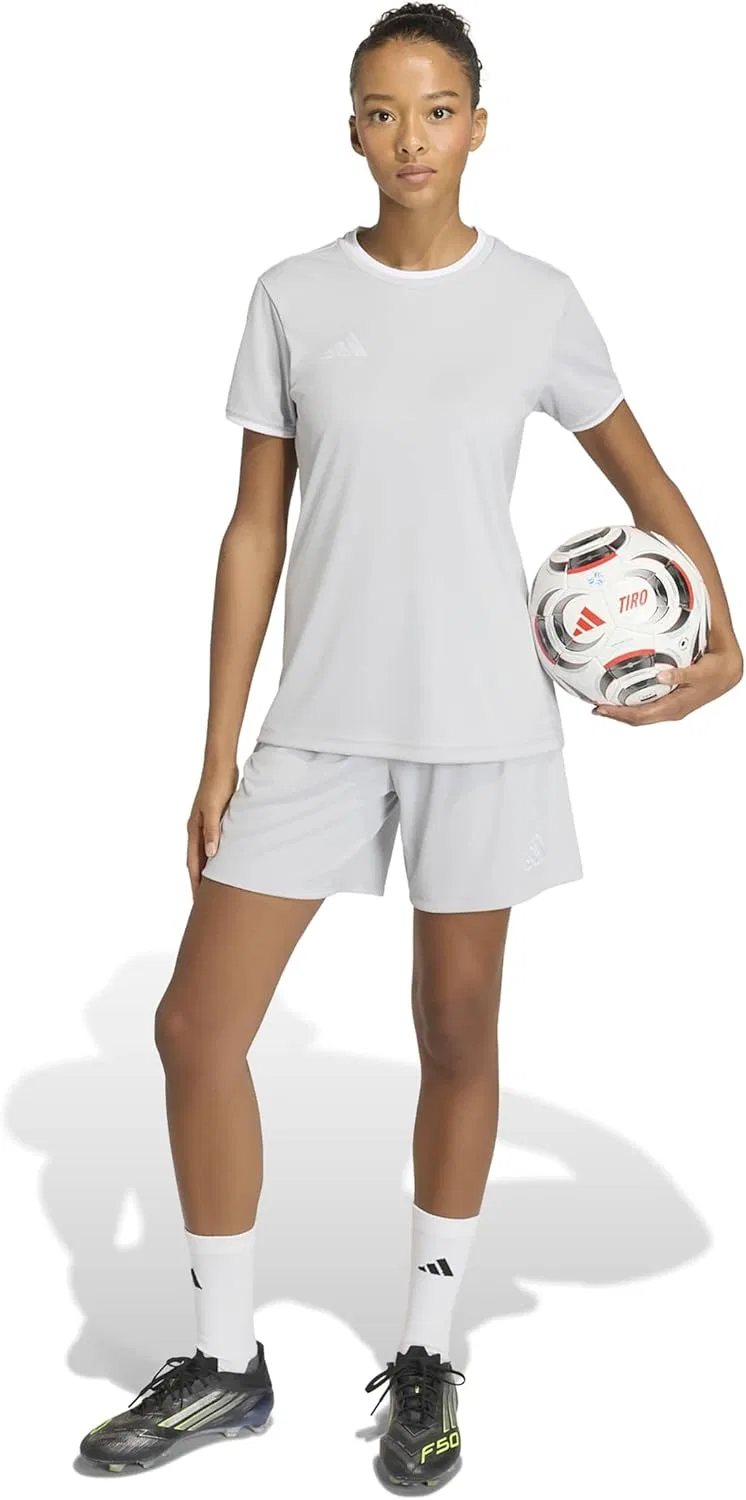Футболка футбольная adidas, цвет Team Light Grey/White — фото 2
