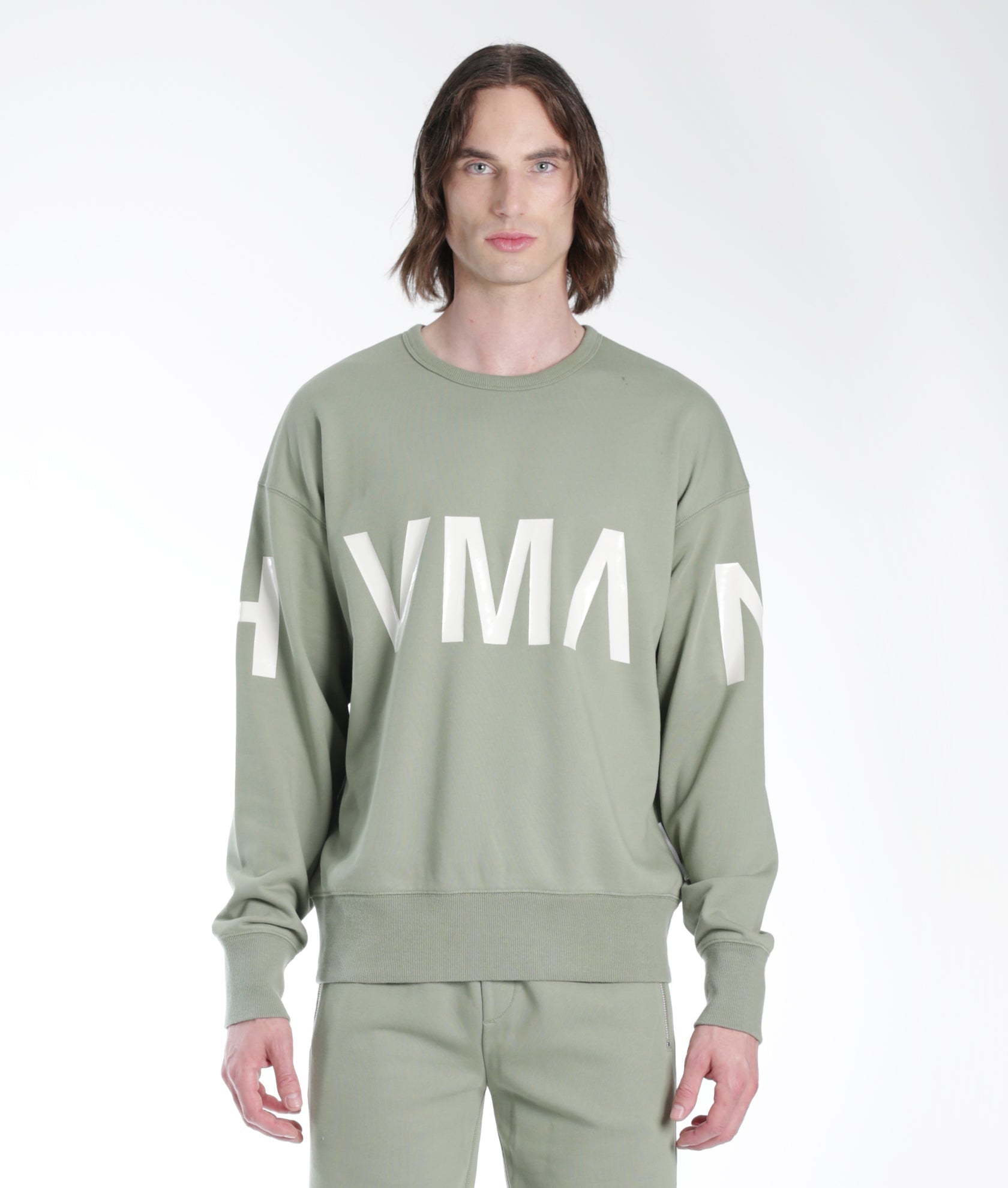 

Толстовка Crew в Аспене HVMAN, цвет aspen