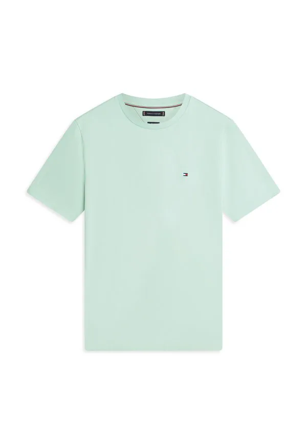 Футболка с круглым вырезом и вышивкой флага, базовая футболка Tommy Hilfiger, Crushed Mint — фото 4