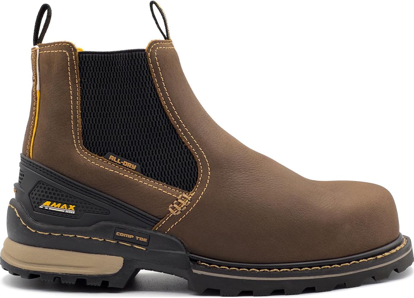 

Мужские ботинки Avenger A-Max Dozer с композитным носком, защитой от электричества, водонепроницаемые, модель Chelsea с эластичными вставками Avenger Work Boots, коричневый