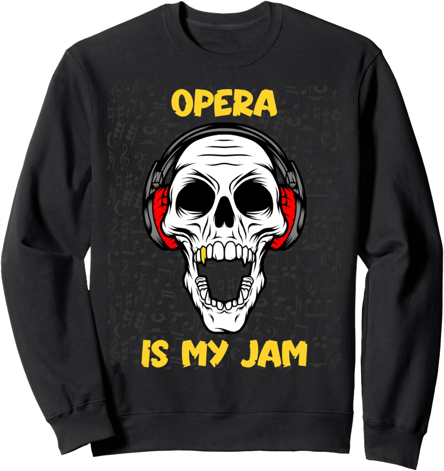 

Опера - моя любимая музыка - толстовка с черепом и наушниками Musicians Who Jam Look Great With Our Gear, черный