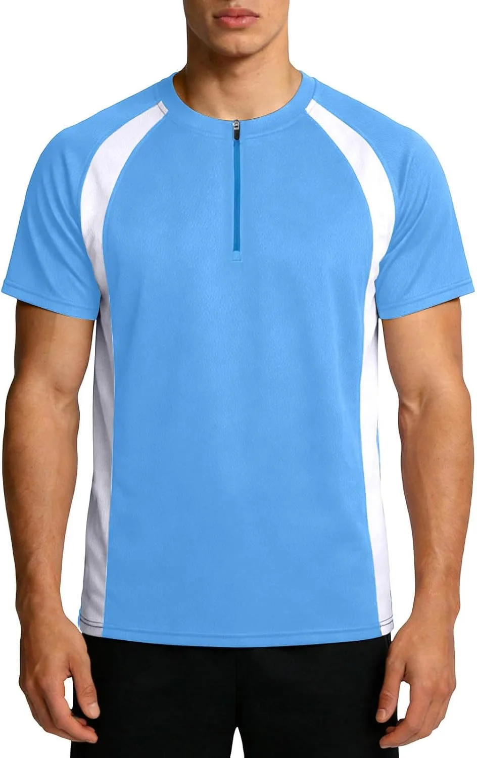 

Мужская бейсбольная футболка с 1/4 молнией, влагоотводящая Xiaojmake