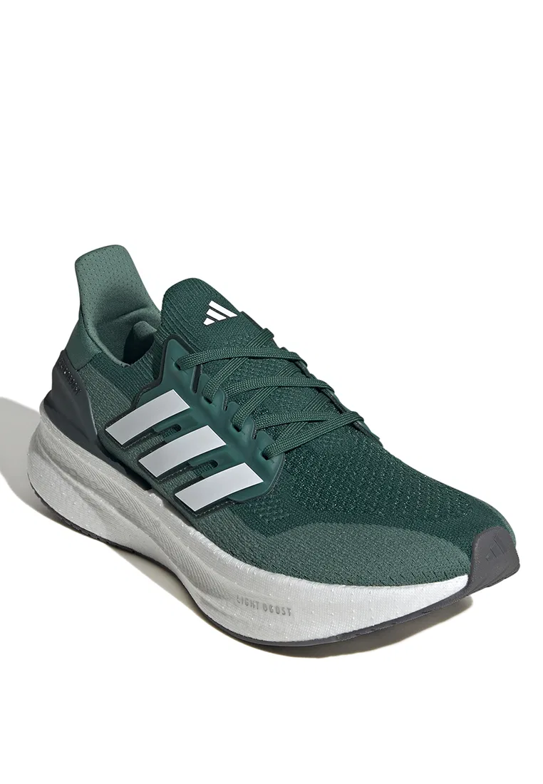 Кроссовки мужские спортивные, Ultraboost 5, Adidas, белый/зеленый/серый — фото 2
