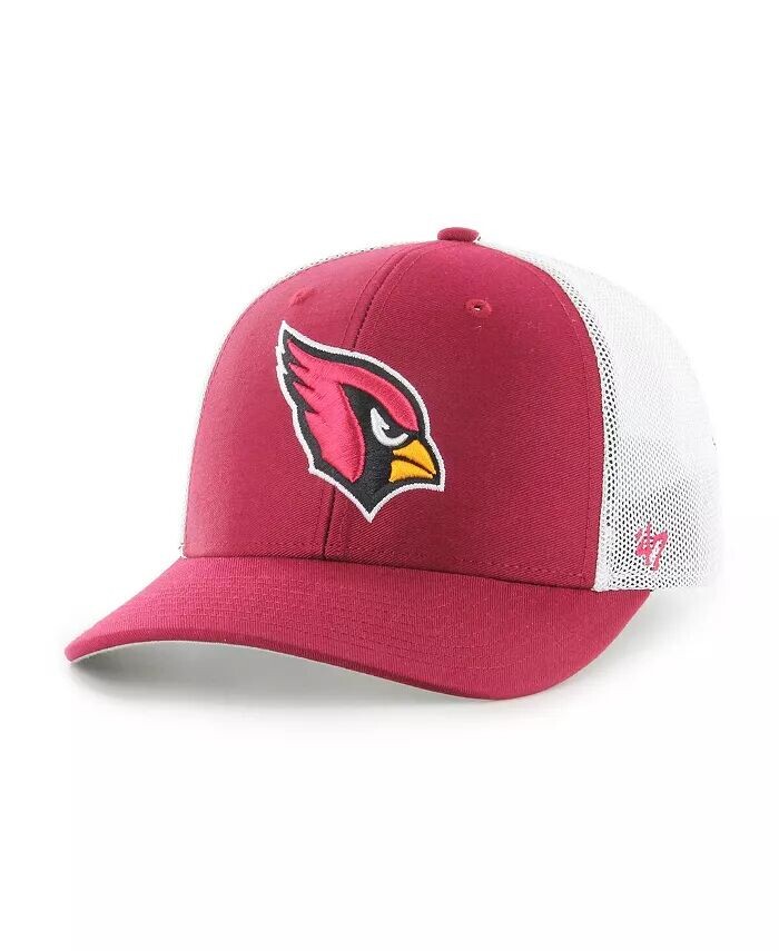 

Мужская кепка Cardinal и белая Arizona Cardinals Trophy Trucker Flex Hat '47 Brand