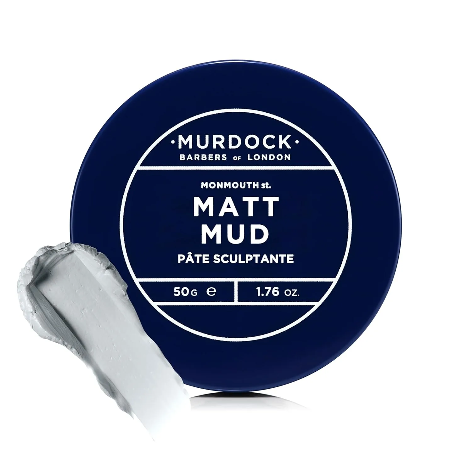 Глина для придания формы Murdock London Matt Mud | Неблестящая моделирующая глина | Веганский продукт с каолином и витамином Е | Сделано в Англии | 48 г