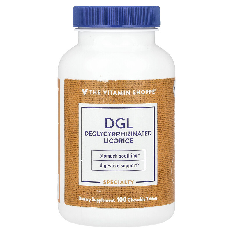 

The Vitamin Shoppe, DGL, деглицирризиновая солодка, 100 жевательных таблеток