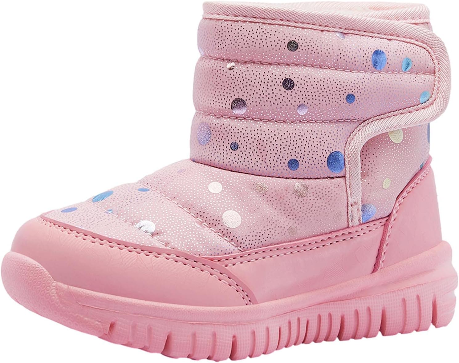 

Зимние теплые толстые снегоступы для девочек с пушистой подкладкой, лыжные ботинки до щиколотки, для холодной погоды, спортивные уличные ботинки Generic, Pink