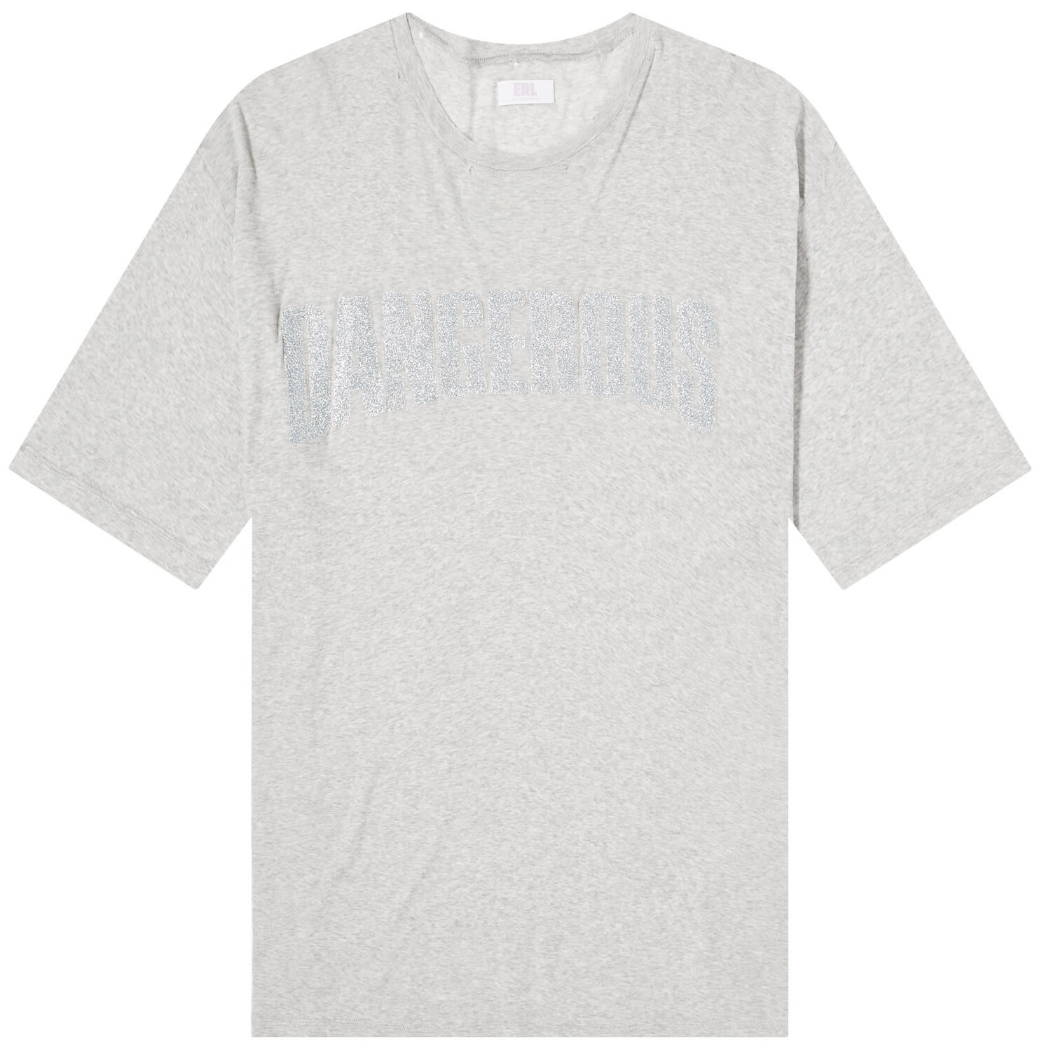 

Футболка Erl Dangerous Crew Neck T-Shirt, цвет Heather Grey