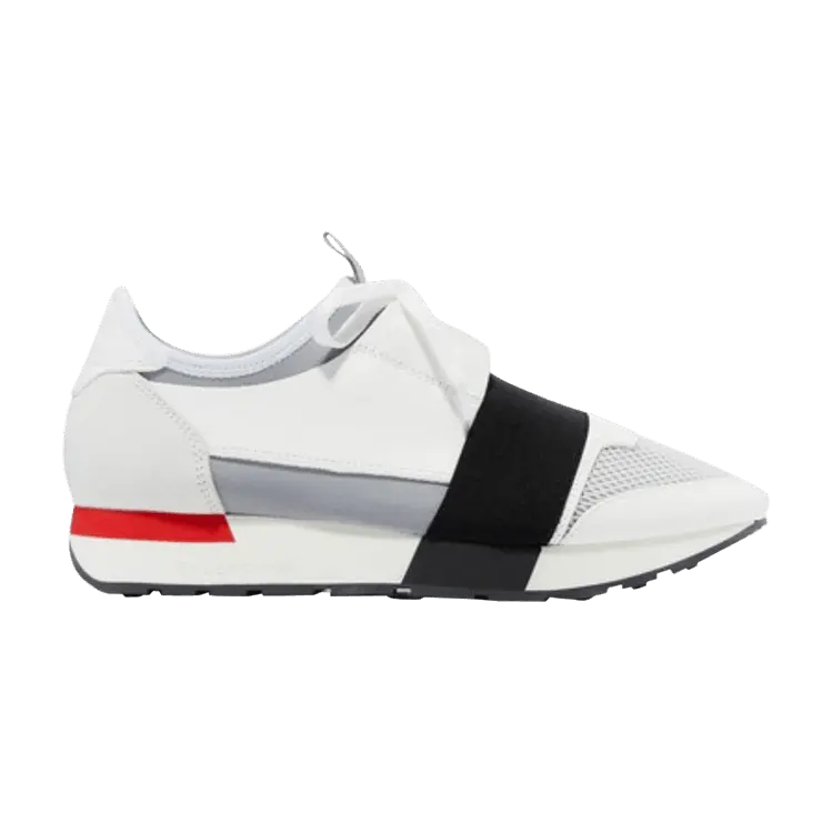 Кроссовки Balenciaga Wmns Race Runner White Black Grey2017, белый
