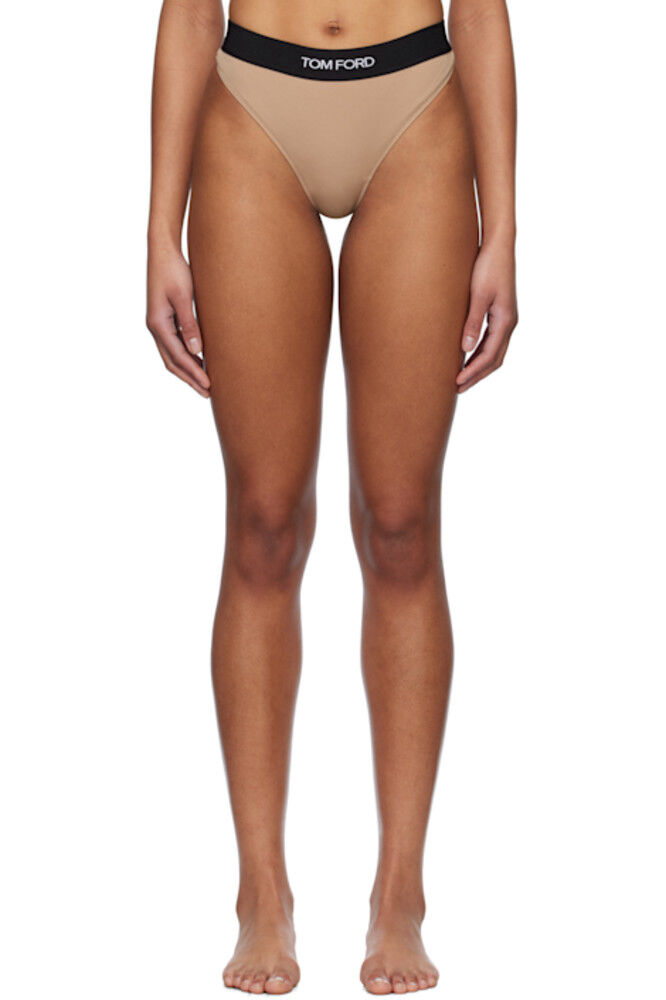

Бежевые модальные стринги Signature TOM FORD