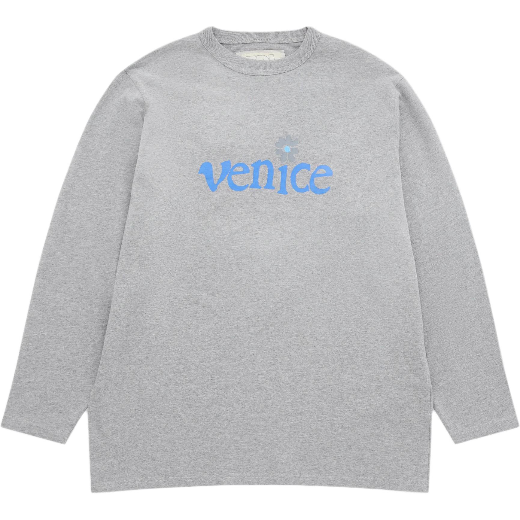 

Футболка с длинными рукавами и текстовым принтом ERL, серый