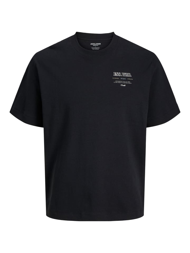 

JACK & JONES PLUS Футболка черного цвета, Черный, JACK & JONES PLUS Футболка черного цвета