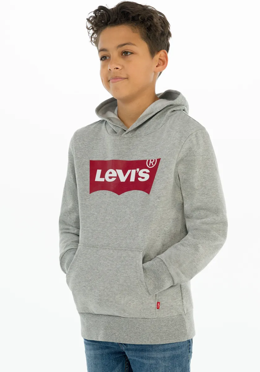 Детская толстовка с капюшоном Levi's "LVB BATWING PULLOVER HOODIE", для МАЛЬЧИКОВ Levi'S Kids, серый — фото 2