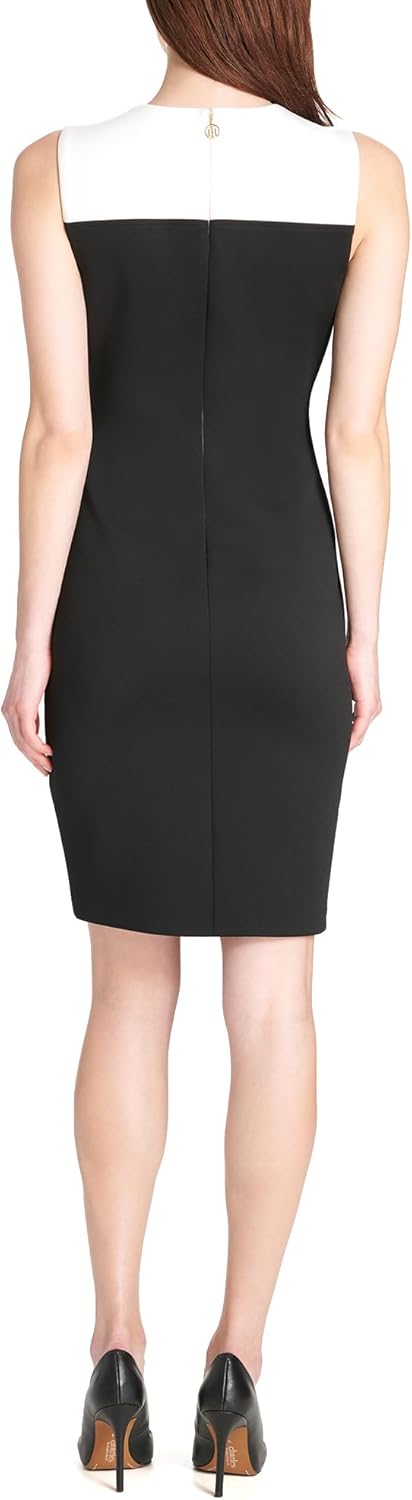 Женское платье-футляр с асимметричным подолом и пуговицами от Tommy Hilfiger, Black/Khaki — фото 2