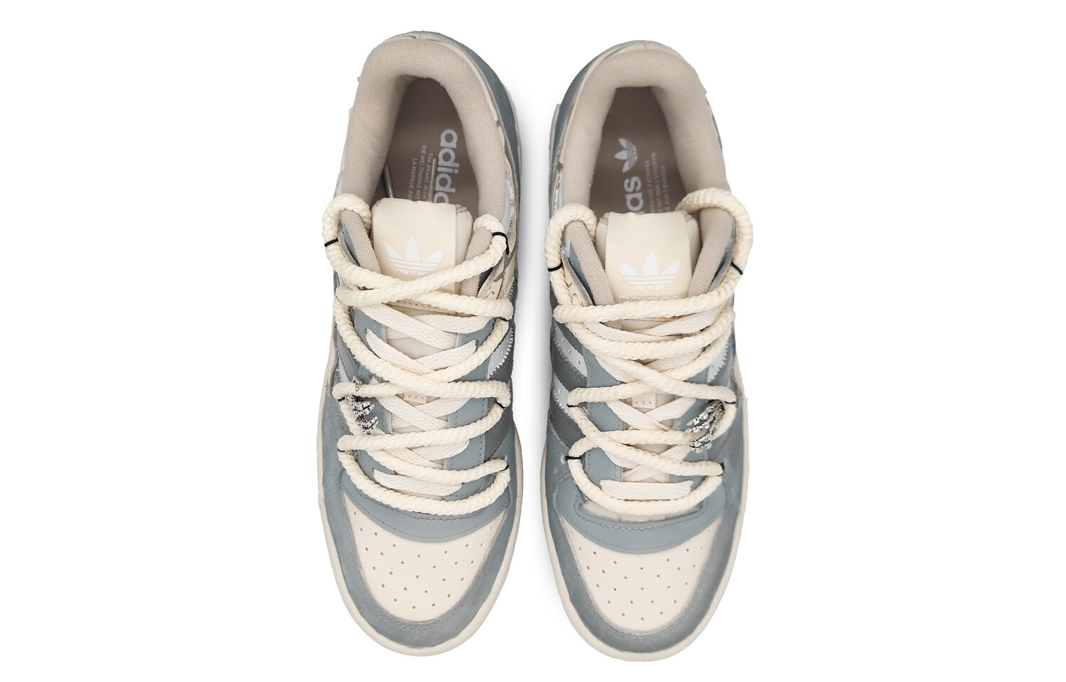 Кроссовки Adidas Originals FORUM Skateboard Shoes Unisex Low-Top Beige White — фото 3