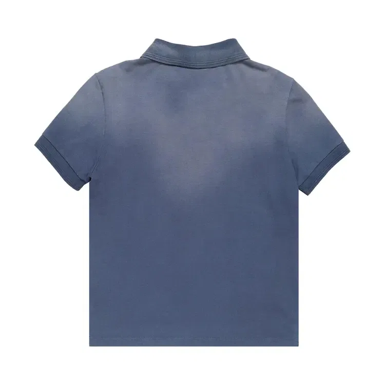 Футболка-поло Acne Studios Sprayed Polo T-Shirt, синий — фото 2