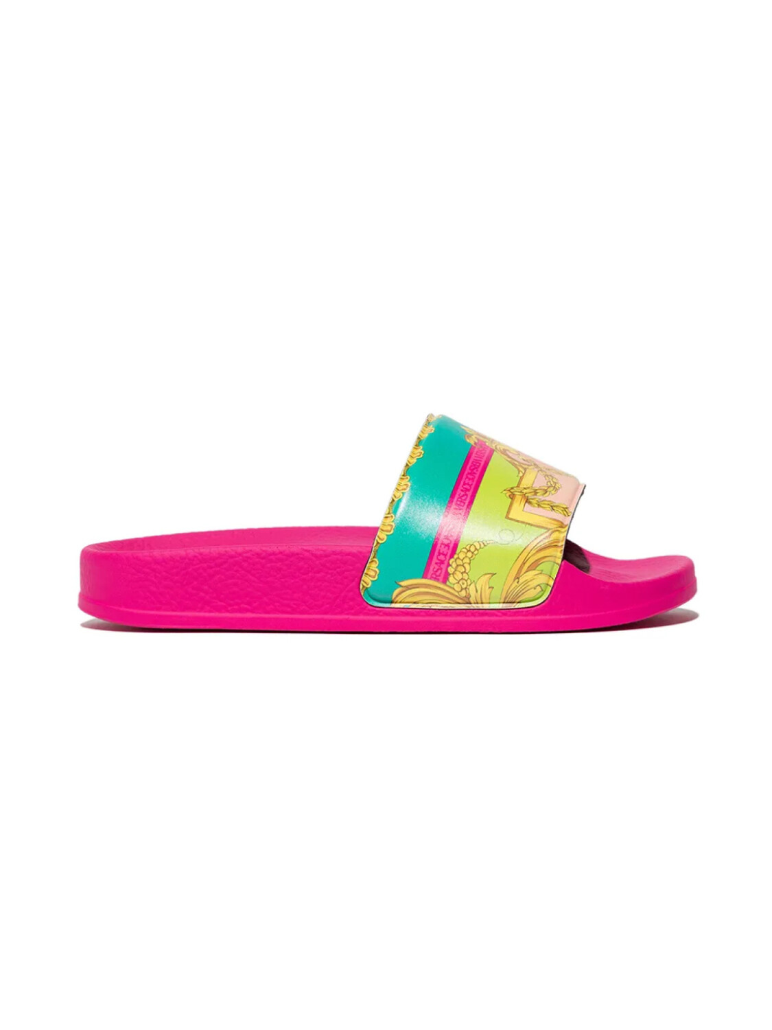 

Versace Kids шлепанцы с принтом Baroque, розовый