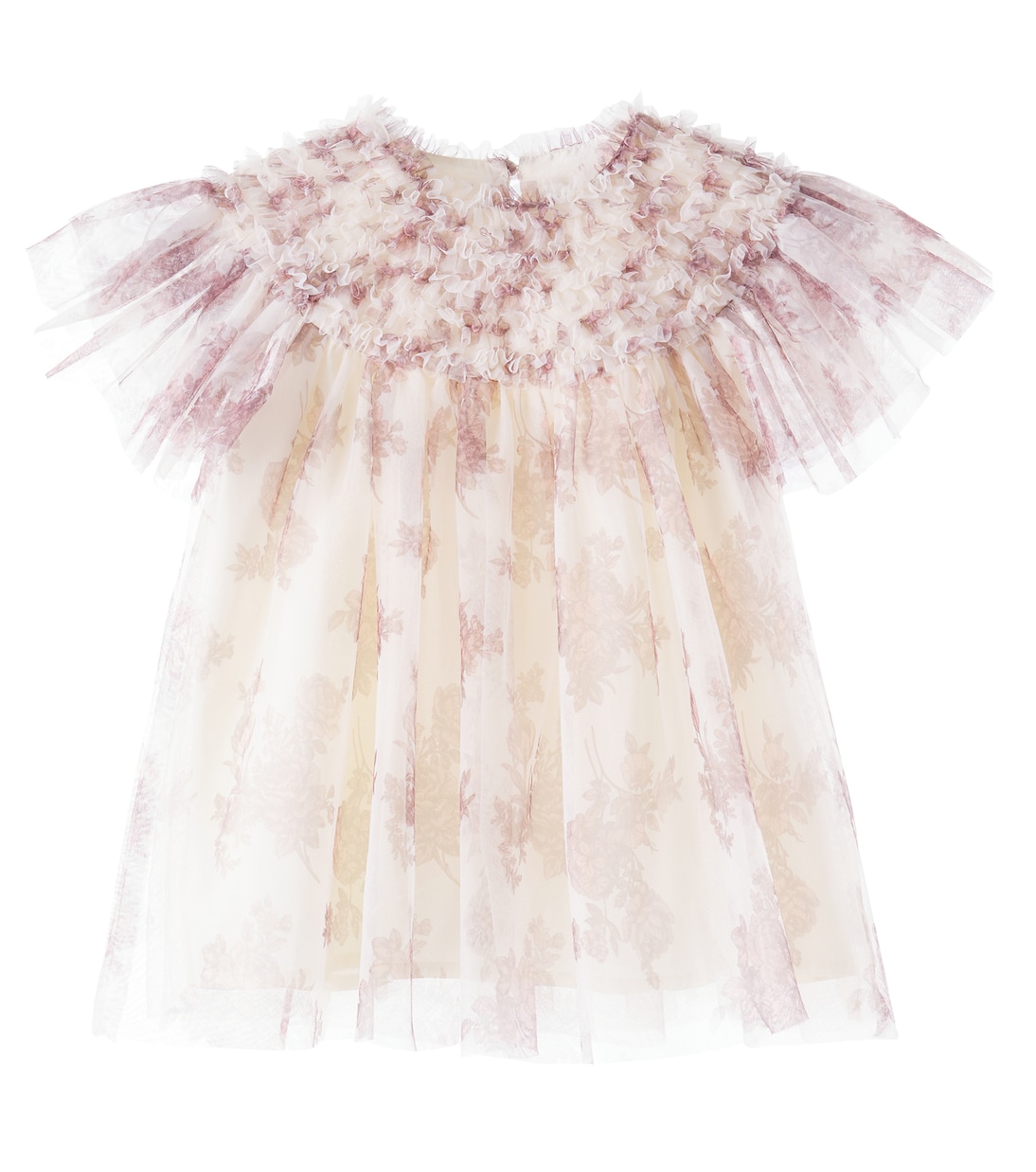 

Карла топ с цветочным принтом и рюшами из тюля C'era Una Volta, Cream/Pink Toile De Jouy