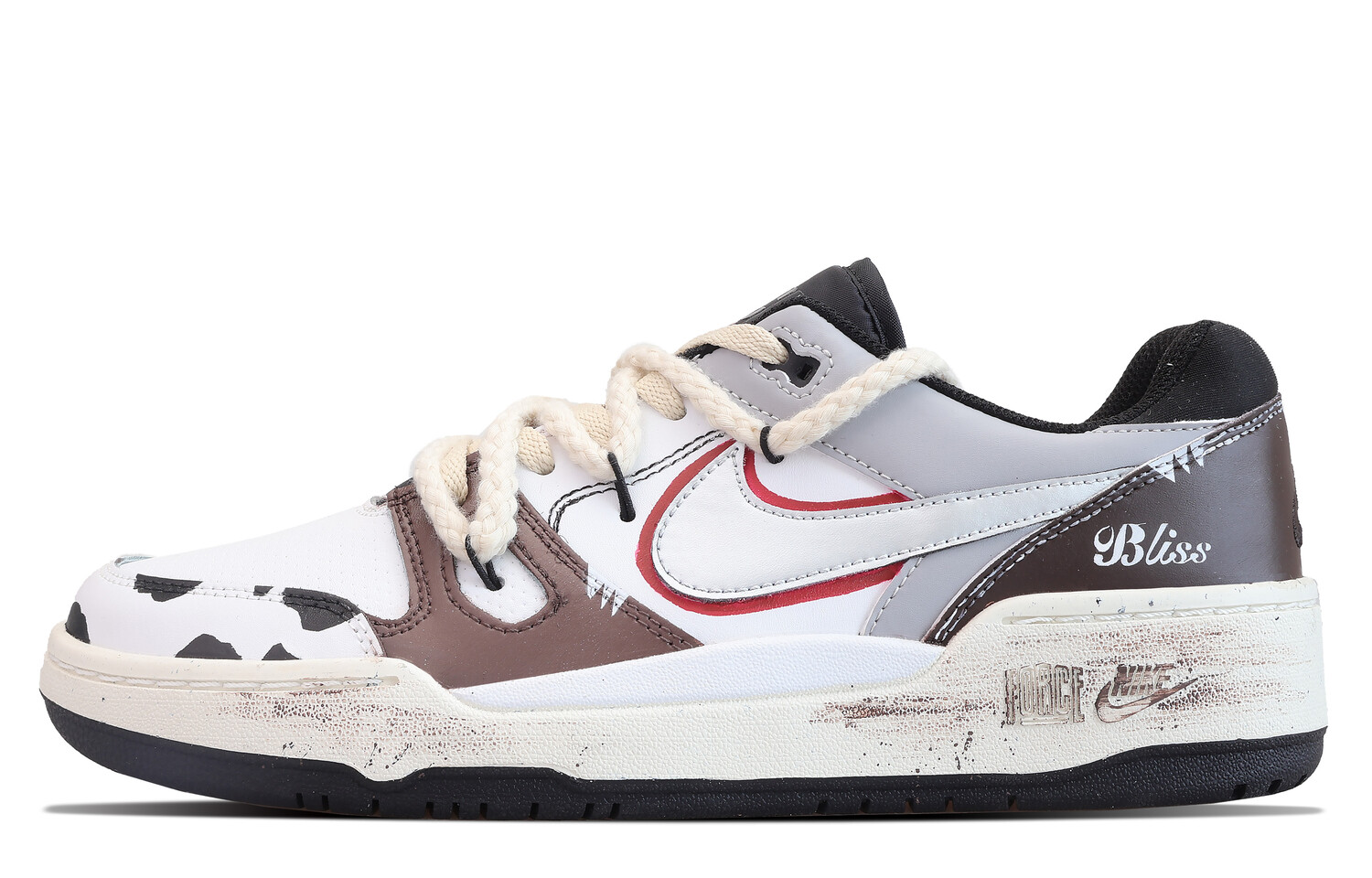 

Кроссовки Nike Full Force Skateboarding Shoes Men Low-top White, цвет Mocha