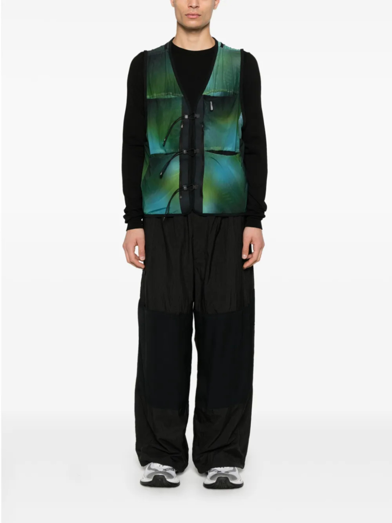 Y-3 спортивные брюки широкого кроя с логотипом, черный — фото 2