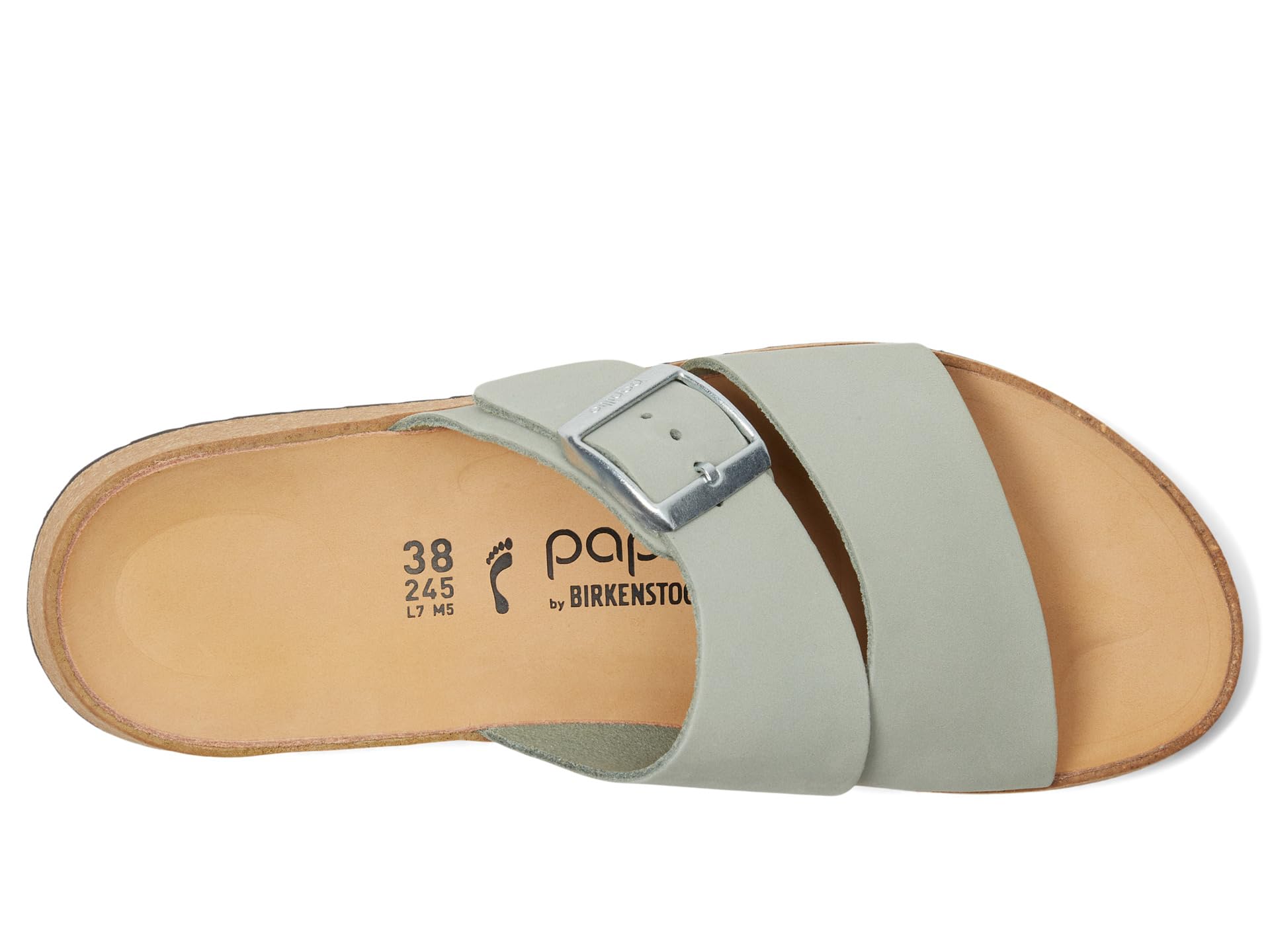 Сандалии Birkenstock Papillio By Birkenstock Almina Platform Sandal - Nubuck, Pure Sage — фото 2