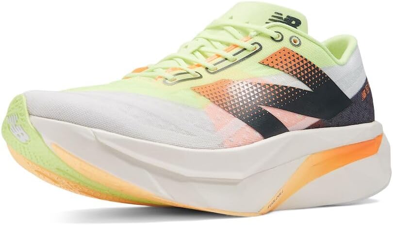 

Кроссовки для бега New Balance FuelCell Supercomp Elite V4 для мужчин, White/Bleached Lime Glo/Hot Mango