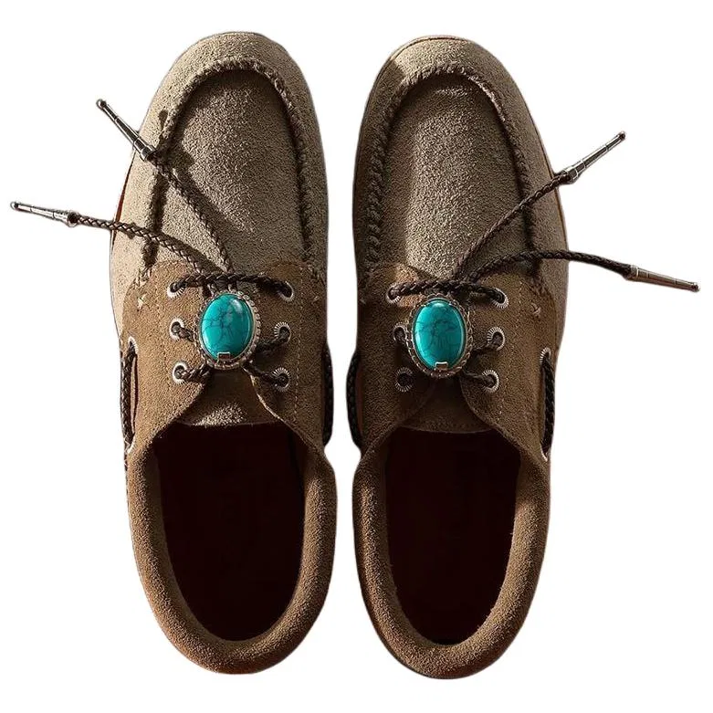 Ботинки лоферы Timberland серо-коричневые — фото 3