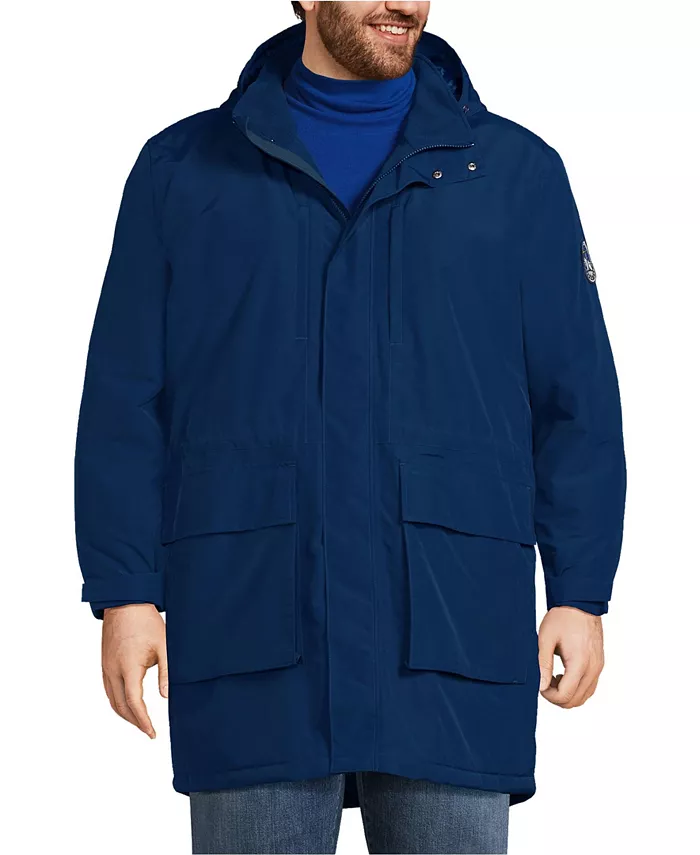 

Парка утепленная непромокаемая Big & Tall Squall Lands' End, синий