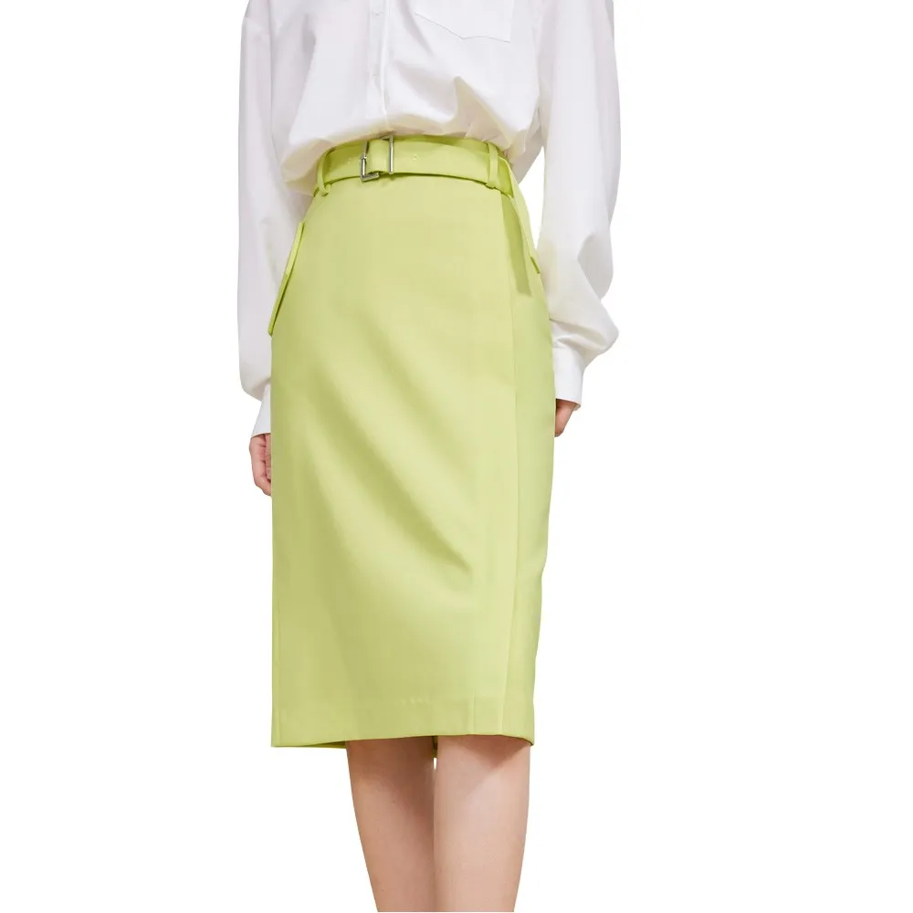 

Юбка Lily Temperament Solid Colour Bustier skirt, желтый