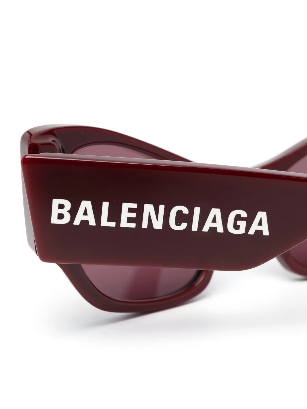 Солнцезащитные очки в оправе 'кошачий глаз' с логотипом Balenciaga Eyewear, красный — фото 3