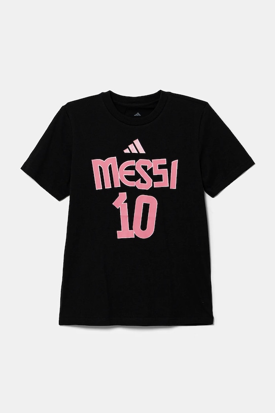 Детская хлопковая футболка MESSI Adidas Performance, черный — фото 2