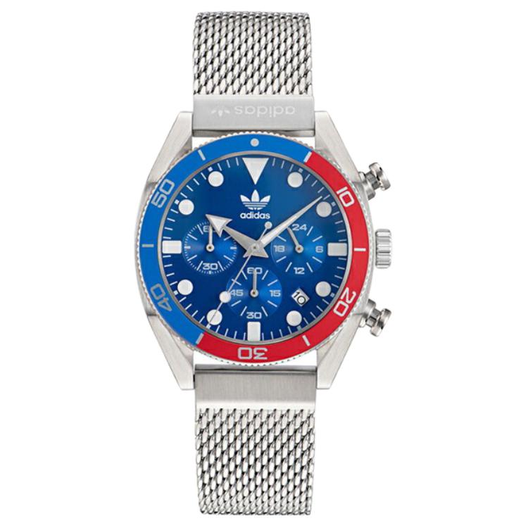 

Adidas Originals Мужские наручные часы с кварцевым механизмом, ремешком из нержавеющей стали, диаметром 42 мм, синим циферблатом