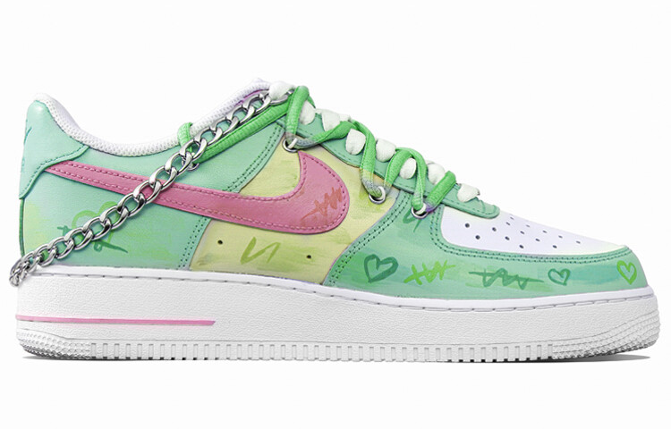 

Кроссовки Nike Air Force 1 Skateboarding Shoes Men Low-top Gray/Yellow, цвет Keylime
