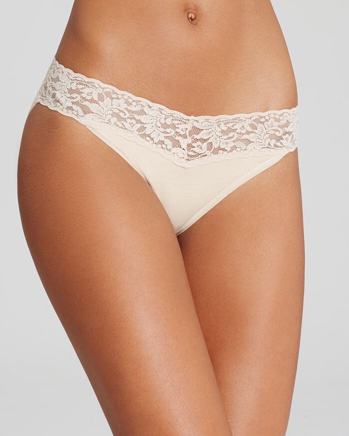 

Кружево V-кини из хлопка с чувством совести Hanky Panky