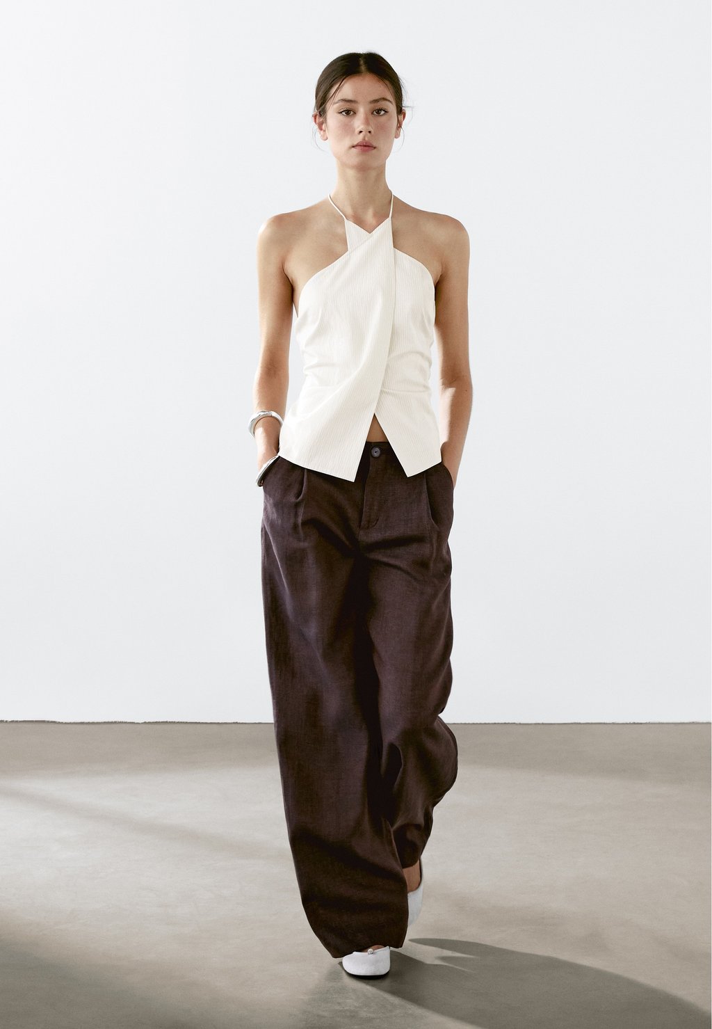 

Брюки RELAXED FIT Massimo Dutti, Purple