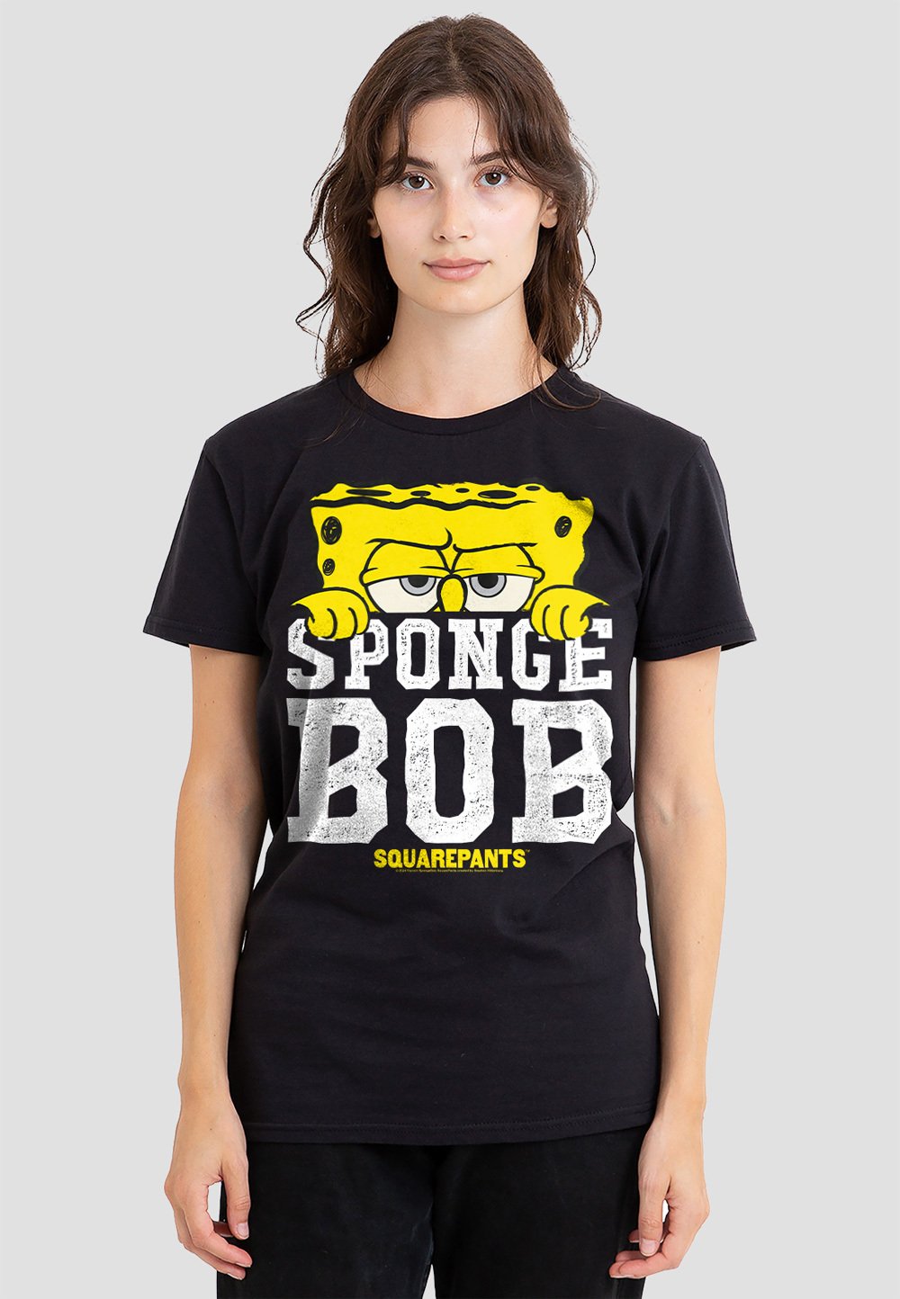 

Футболка с принтом SPONGEBOB SQUAREPANTS LARGE ICON Cotton Soul, черный