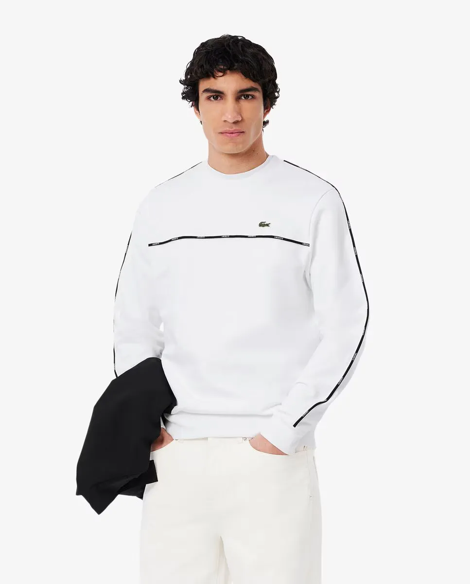 

Мужской флисовый свитшот с отделкой логотипом Lacoste, белый