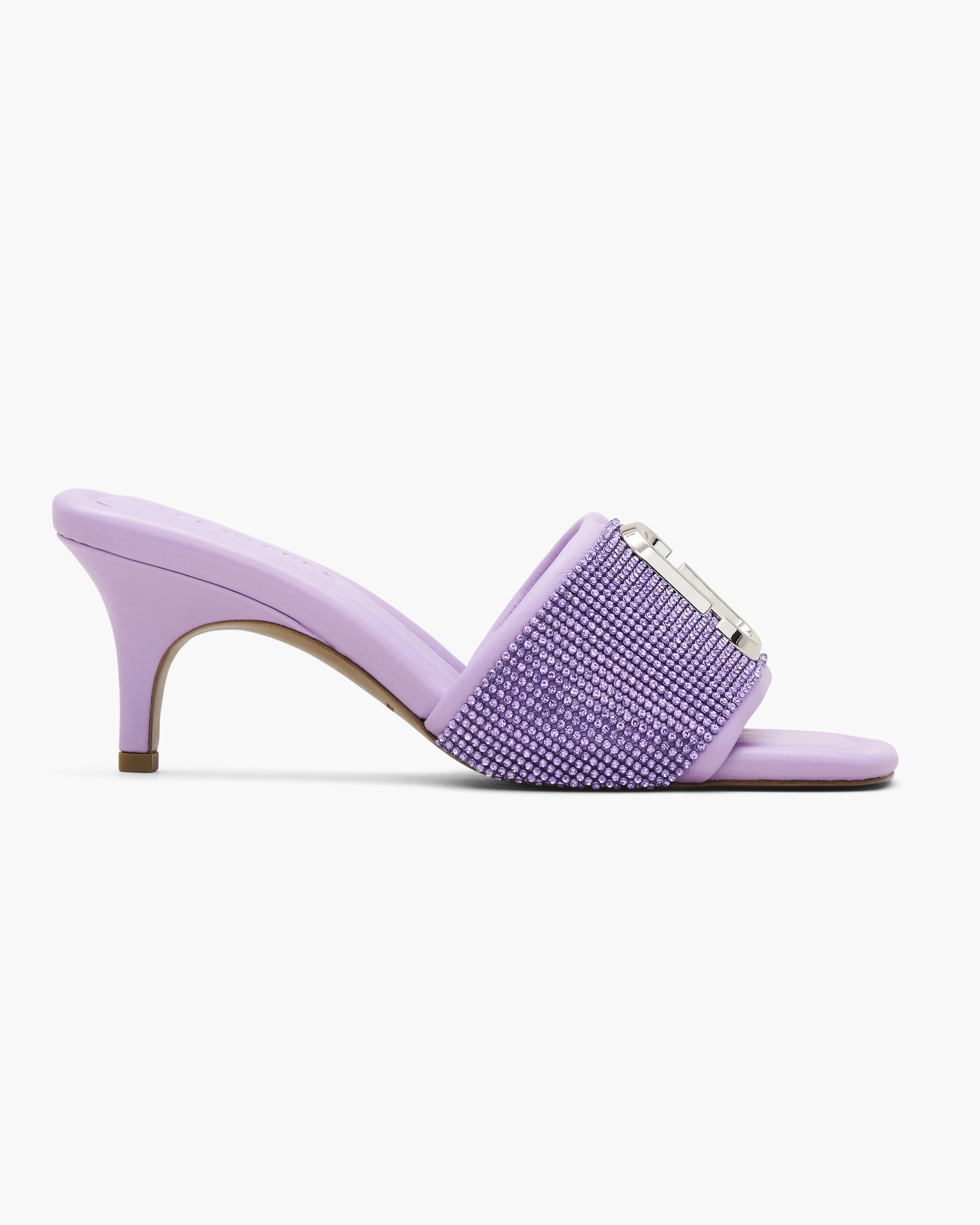 Босоножки на каблуке Marc Jacobs со стразами, цвет Wisteria/Wisteria Crystal — фото 2