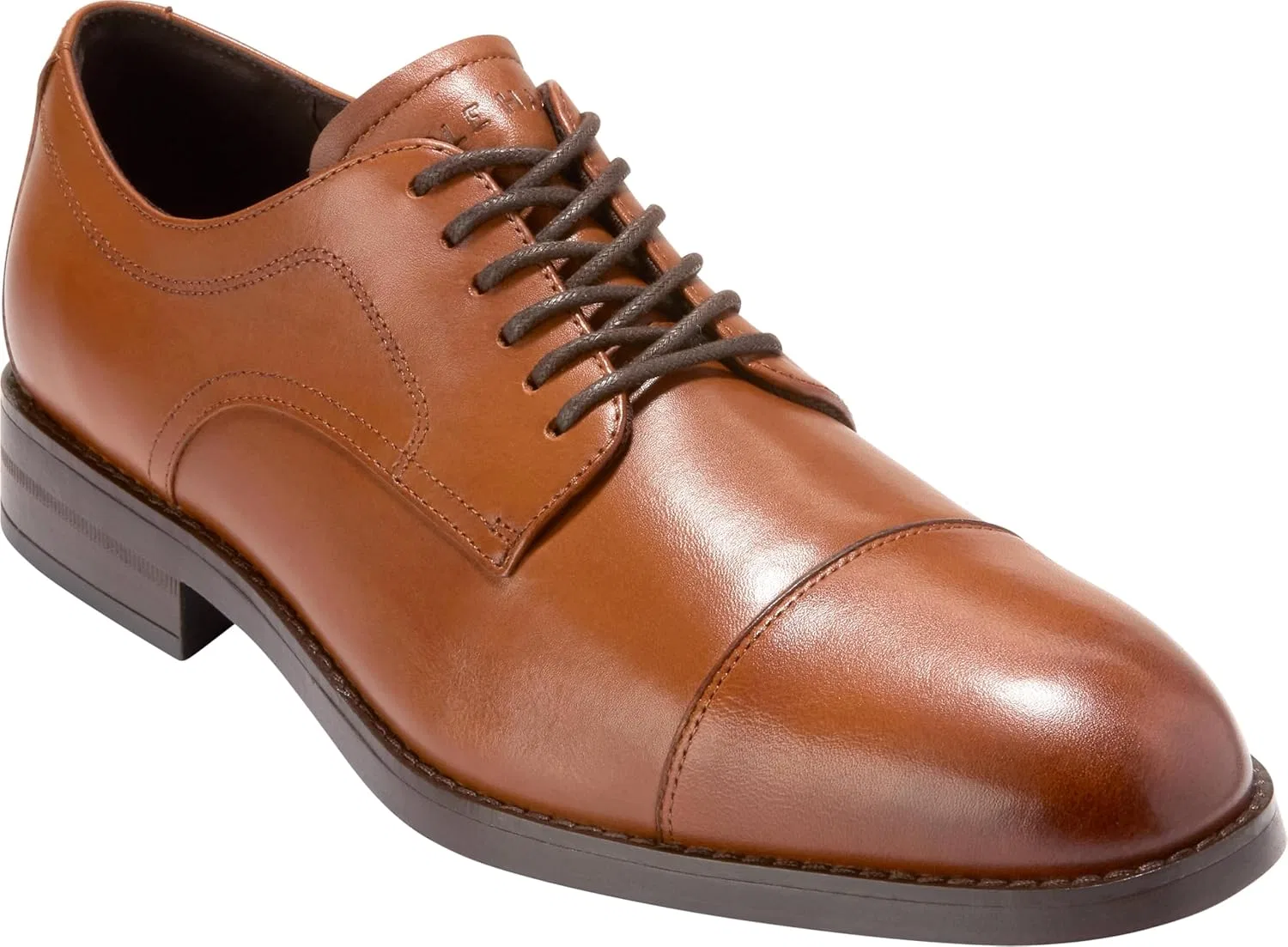 Мужские оксфорды Cole Haan Harmon Grand Cap Toe, British Tan Dark Brown Water Proof