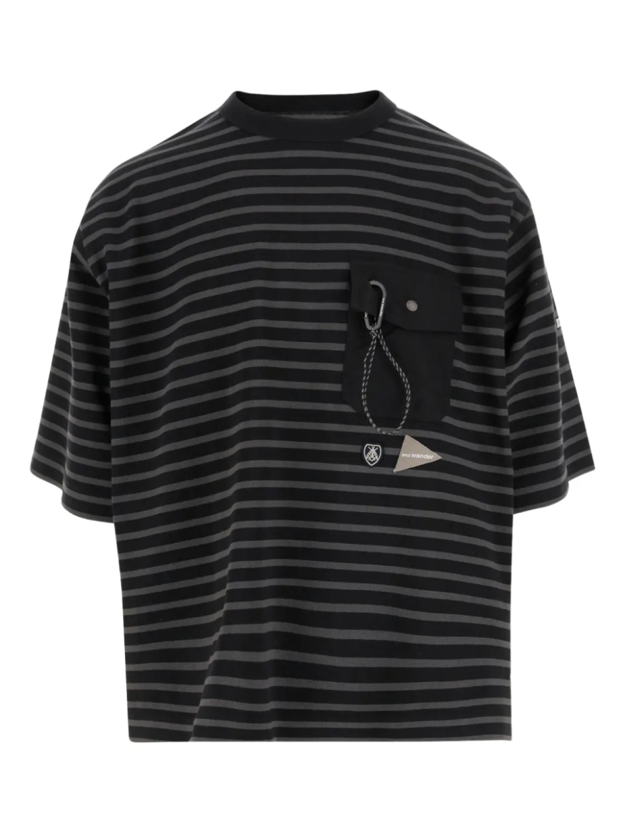 

And Wander striped Футболка, черный