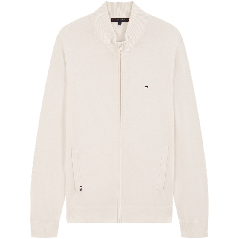 

Трикотажный кардиган мужской с воротником стойкой Tommy Hilfiger, белый ybi