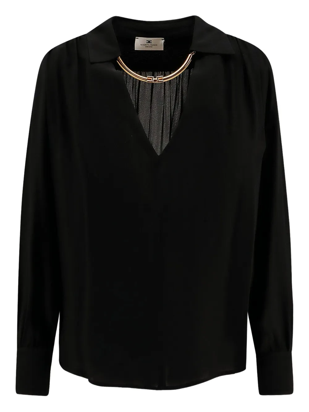 

Рубашка со складками Elisabetta Franchi, черный