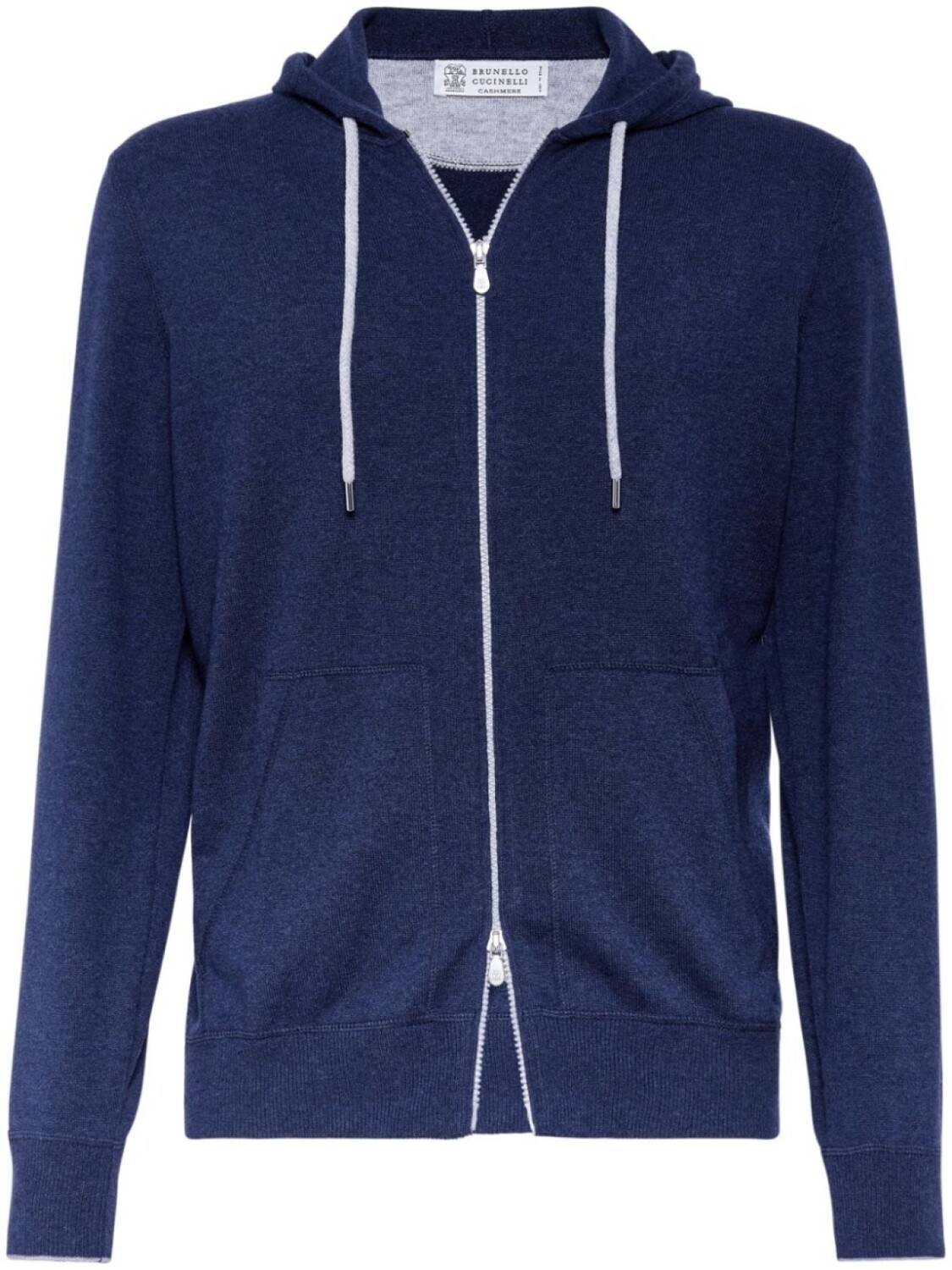 

Brunello Cucinelli кашемировый кардиган с капюшоном, синий