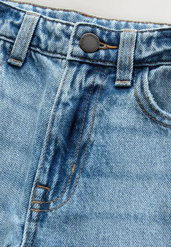 Очень широкие джинсы прямого кроя Next, Mid Blue Denim — фото 2